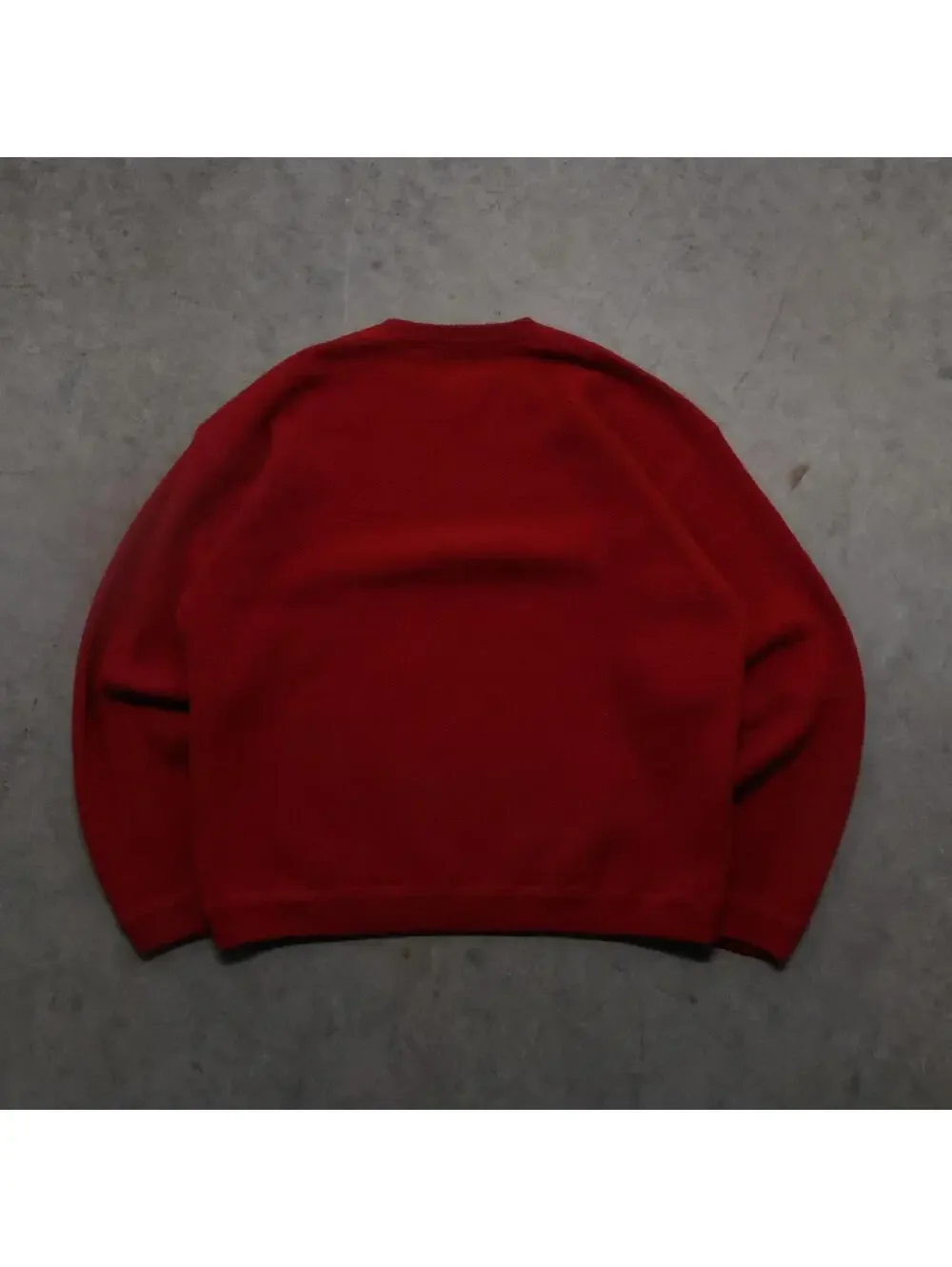 Vintage 90s Gap Lambswool Sweater Mens XL Red Crewneck Knit Made Hong Kong Prepp